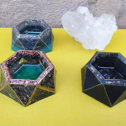 Hexagon Shape Orgone Small Pots/ Orgone Energy,..