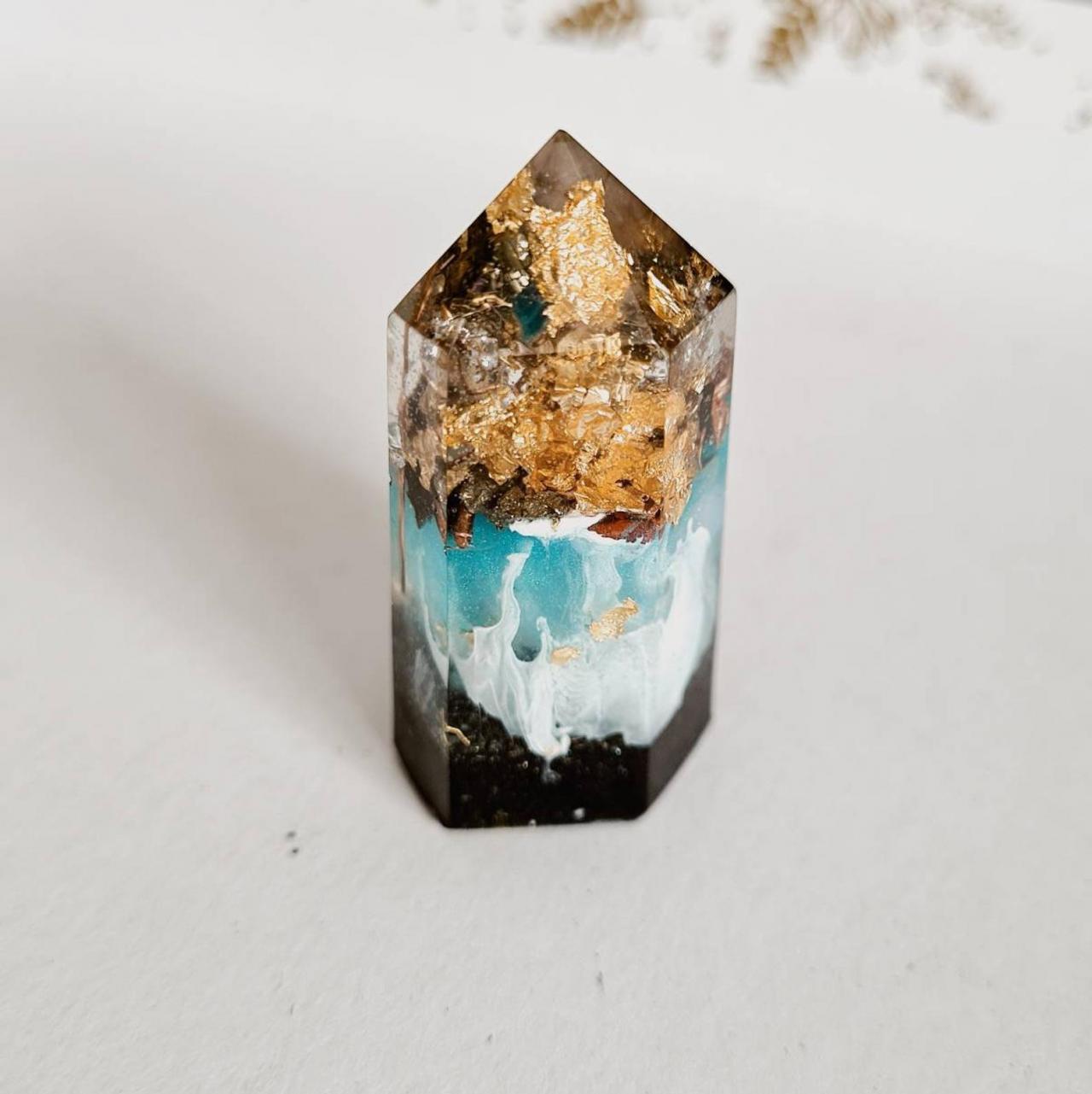 Pointy Orgone Energy Tool with Copper Coil, Crystals, Metals/ quartz crystal/ EMF protection/ Healing Energies